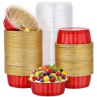 Cazuelitas Beasea 235 ml Pack 120, Rojo y Dorado