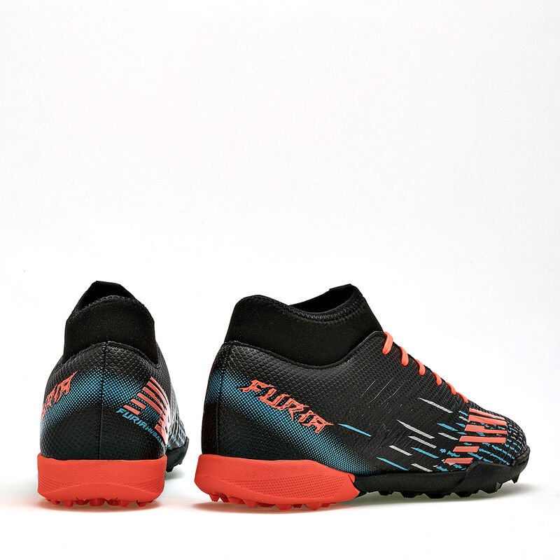 Furia Tenis De F&uacute;tbol Para Hombre Negro Naranja... image number null