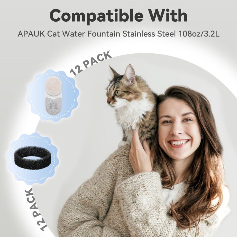 Filtros De Agua Para Gato Hoscabss Pack De 24 -... image number null