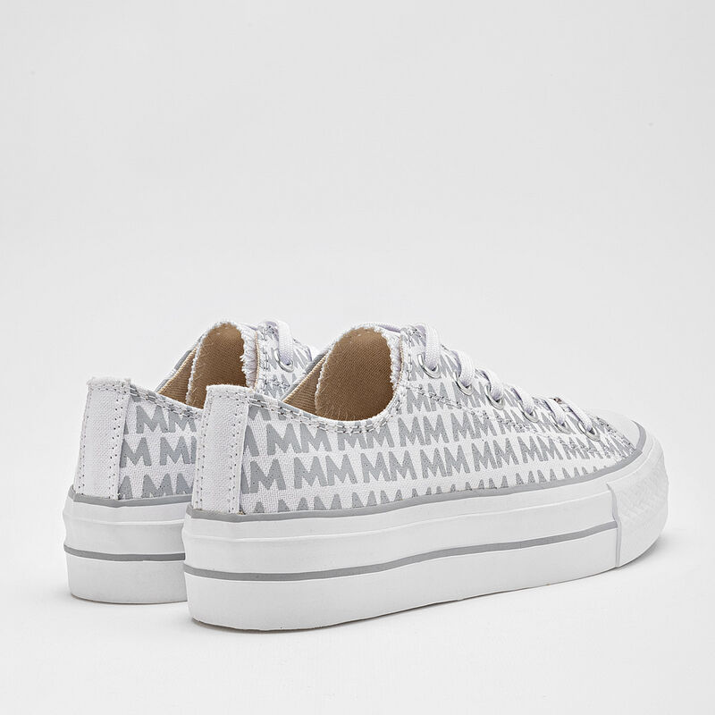 Moramora Tenis urbano para mujer blanco gris BA... image number null