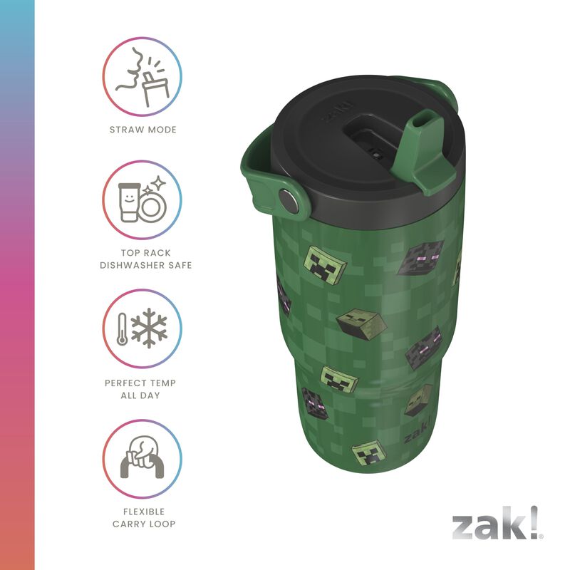 Vaso T&eacute;rmico Zak Designs 591 ml Minecraft Con P... image number null