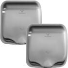 Kit 2 Secadores Manos Potente Acero Inoxidable Autom&aacute;tico Bajo Consumo