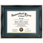 Marco Para Diploma Graduationmall 21x25 cm Con Passepartout Azul Marino Y Dorado