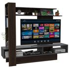 Mesa Vegas Para Tv De Hasta 65'' Caoba y Plata Oscuro