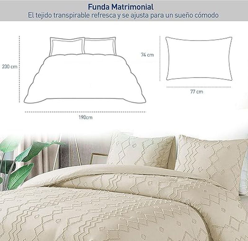 Juego de Funda Duvet para Edredon Matrimonial. ... image number null