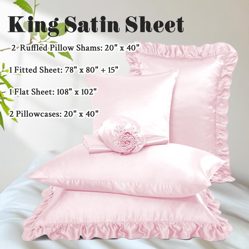 Juego De S&aacute;banas Homiest King 6 Piezas Rosa Blu... image number null