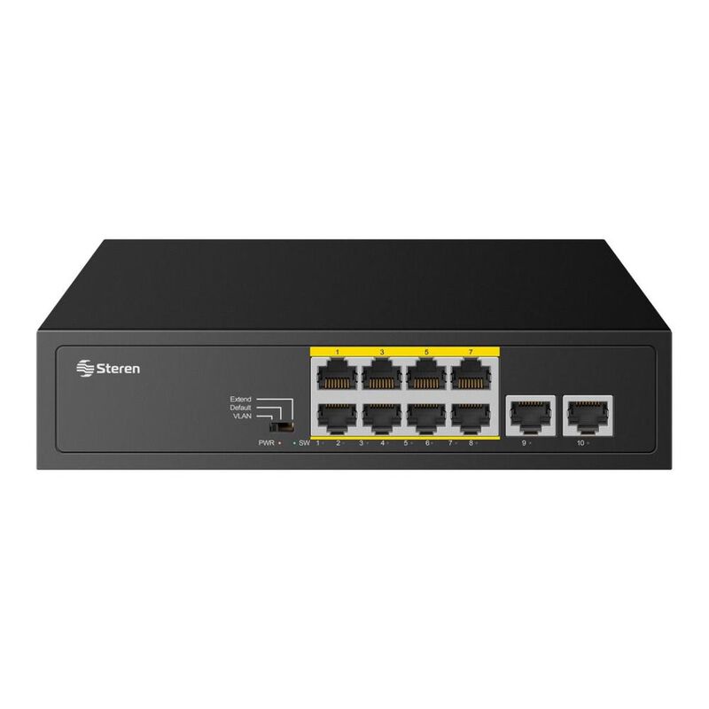 Switch Fast Ethernet de 8 puertos PoE + 2 UPLIN... image number null