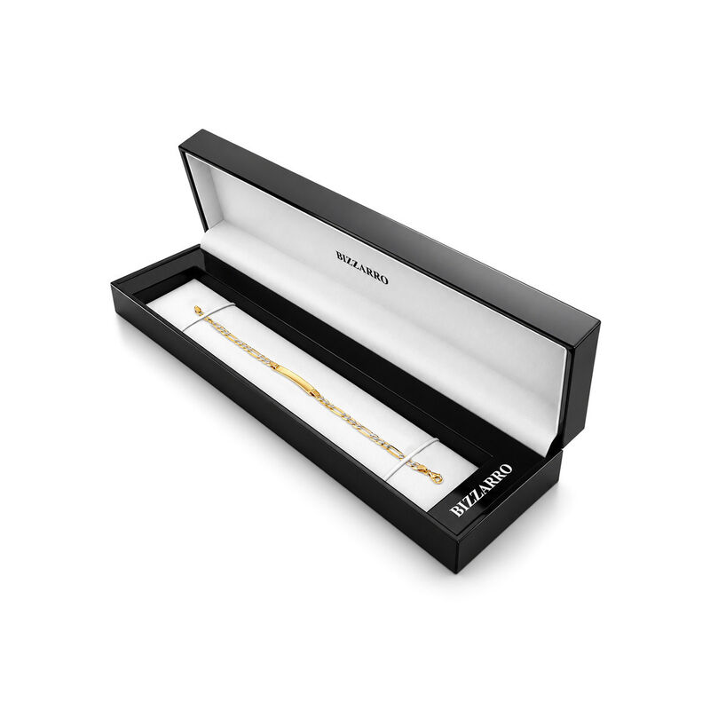 Esclava Oro Amarillo Platinado 10k 3x1 19.5 Cm ... image number null