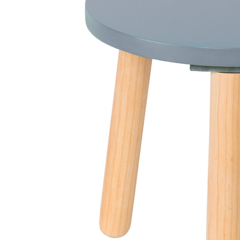 Banquito de Madera para Ni&ntilde;os-Redondo-Azul image number null