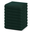 Set de 8 Toallas de Cocina Homaxy Algod&oacute;n Verde Negruzco 33x71 cm
