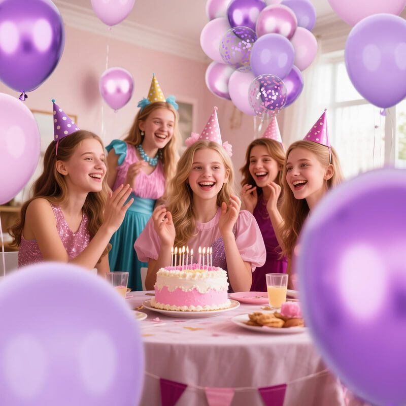 Set De Globos Kawkalsh 30 cm Rosa Y Morado &ndash; 68... image number null