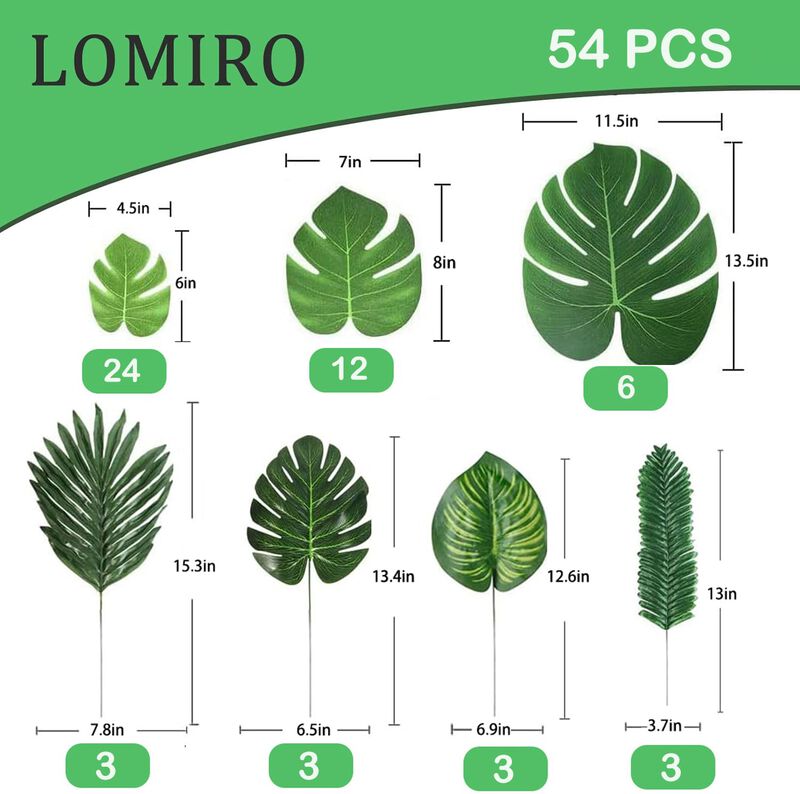 Planta Artificial Lomiro &ndash; Set De 54 Hojas Trop... image number null