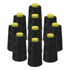Pack Cono Hilo De Coser 40/2 Tex 27 Negro 10 Pzas 5000 Mts