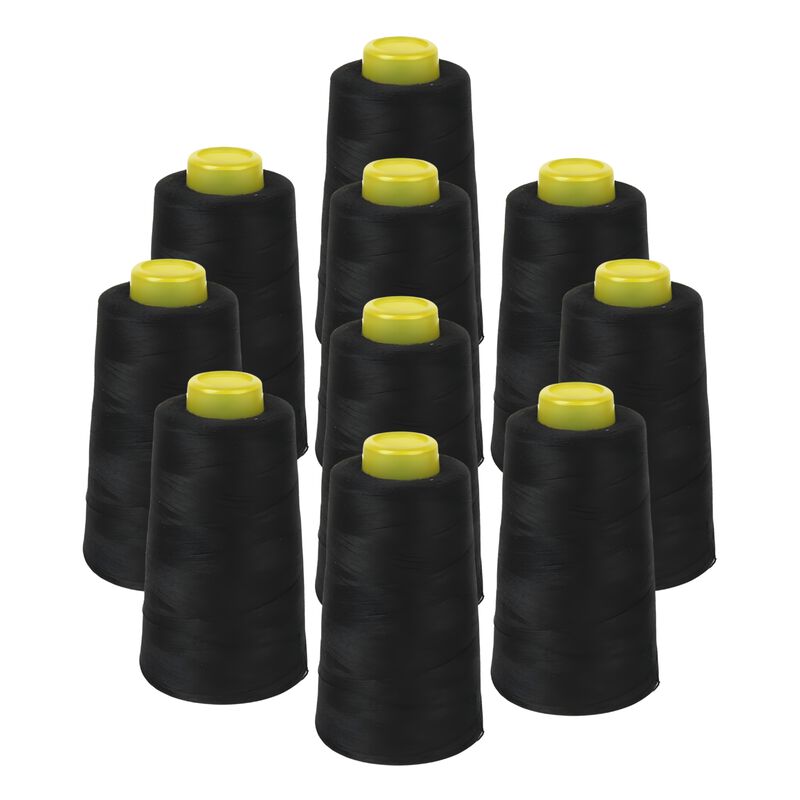 Pack Cono Hilo De Coser 40/2 Tex 27 Negro 10 Pz... image number null
