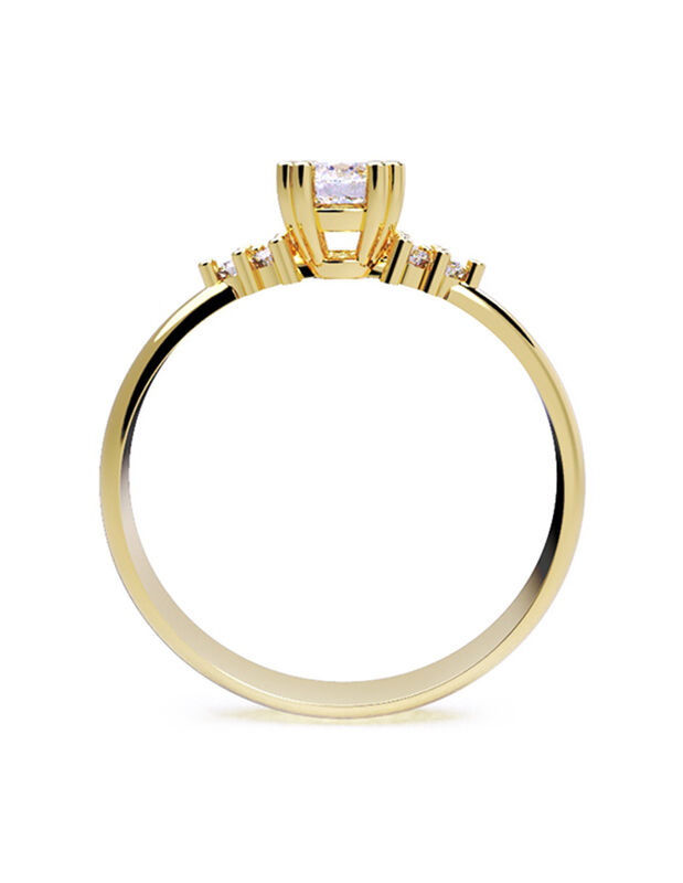 Anillo de Compromiso de 14K con Diamante de Lab... image number null