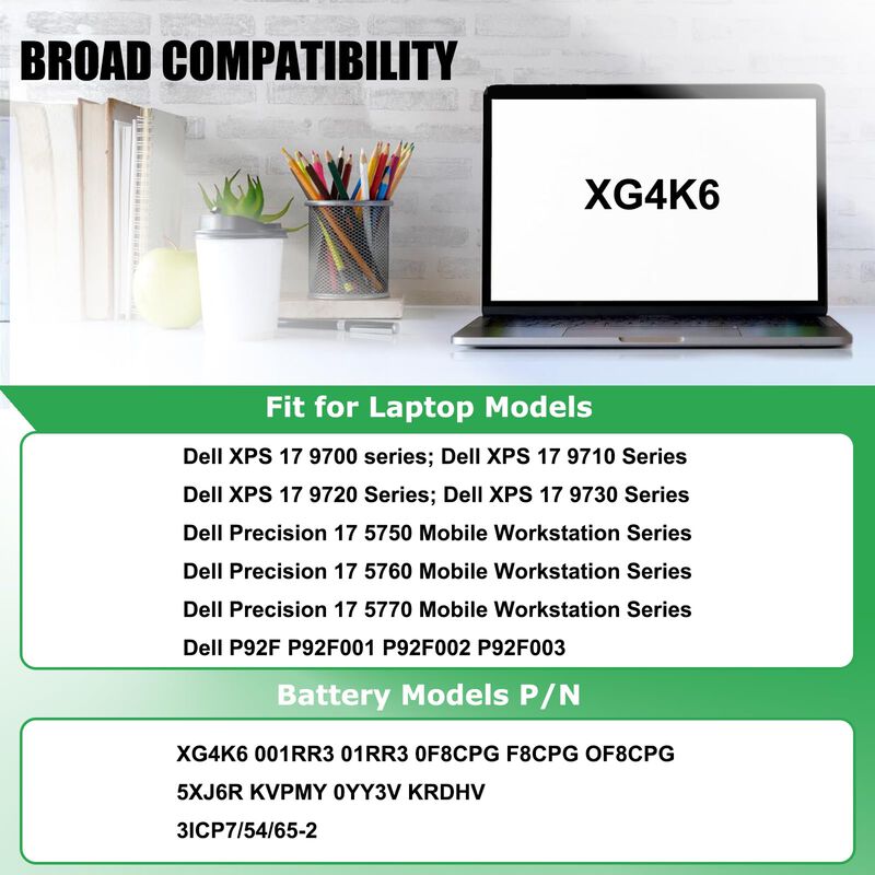 Bater&iacute;a Para Port&aacute;til Rhkrkqn Xps 17 9700 97wh ... image number null