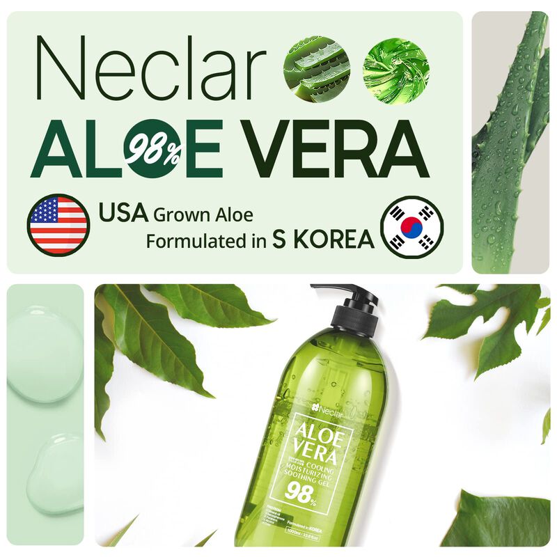 Gel De Aloe Vera Neclar 98% Para Aliviar Las Qu... image number null