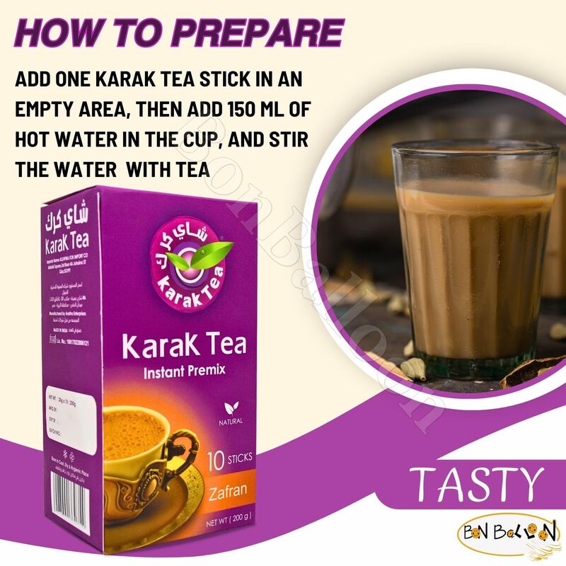 T&eacute; Bonballoon Karak Azafr&aacute;n 200 g 10 Sobres image number null
