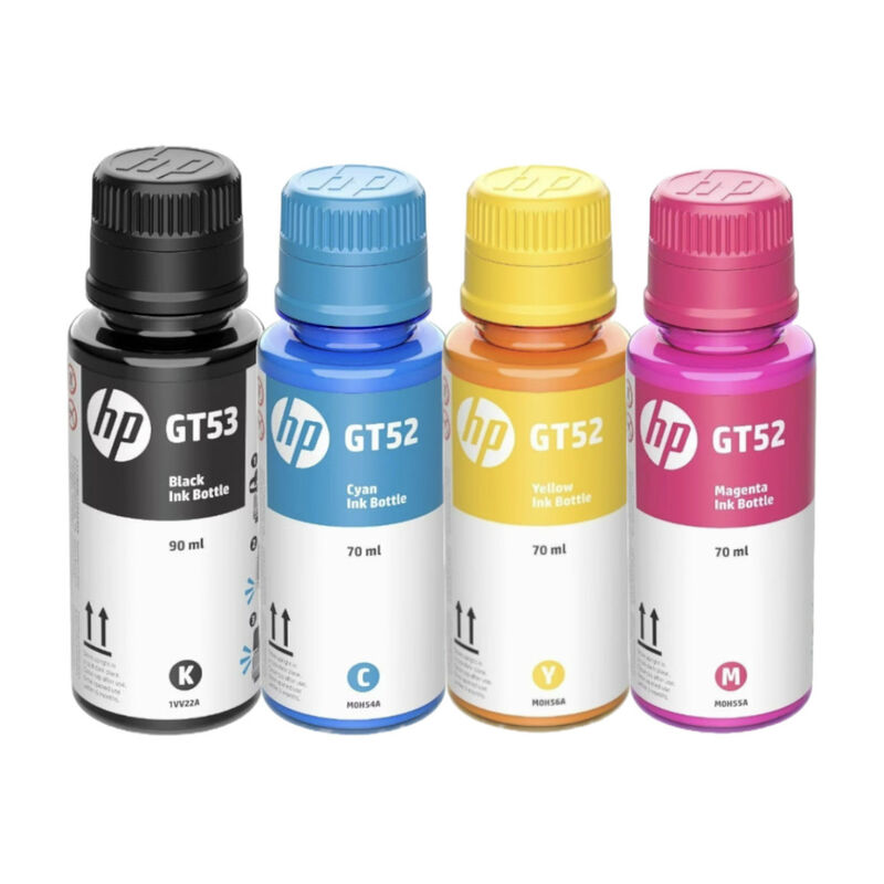 4 Tintas HP 3xGT52 / 1xGT53 y 1000 hojas papel... image number null