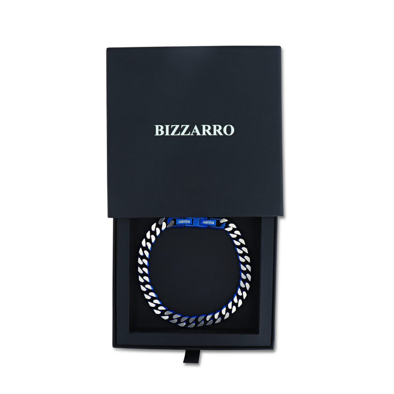 Pulsera De Acero En Color Azul Para Caballero image number null