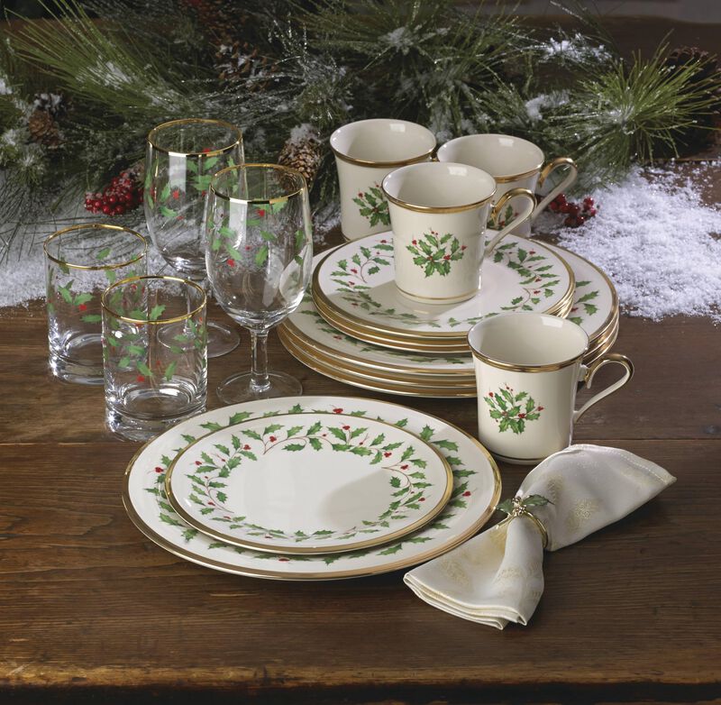 Juego De 4 Platos De Cena Lenox Navide&ntilde;o image number null