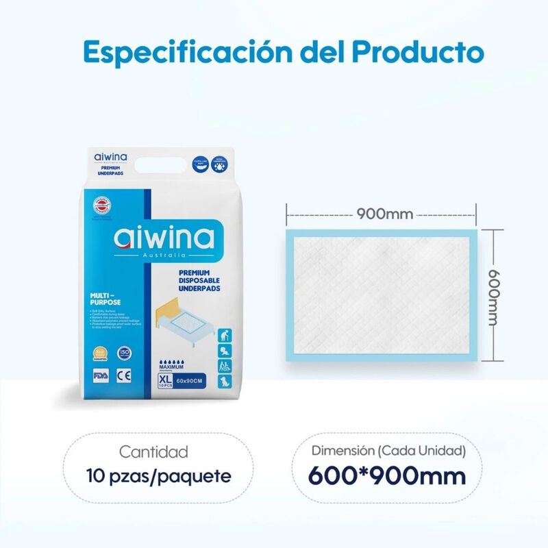 Almohadillas Desechables Aiwina Talla Xg C/10 P... image number null
