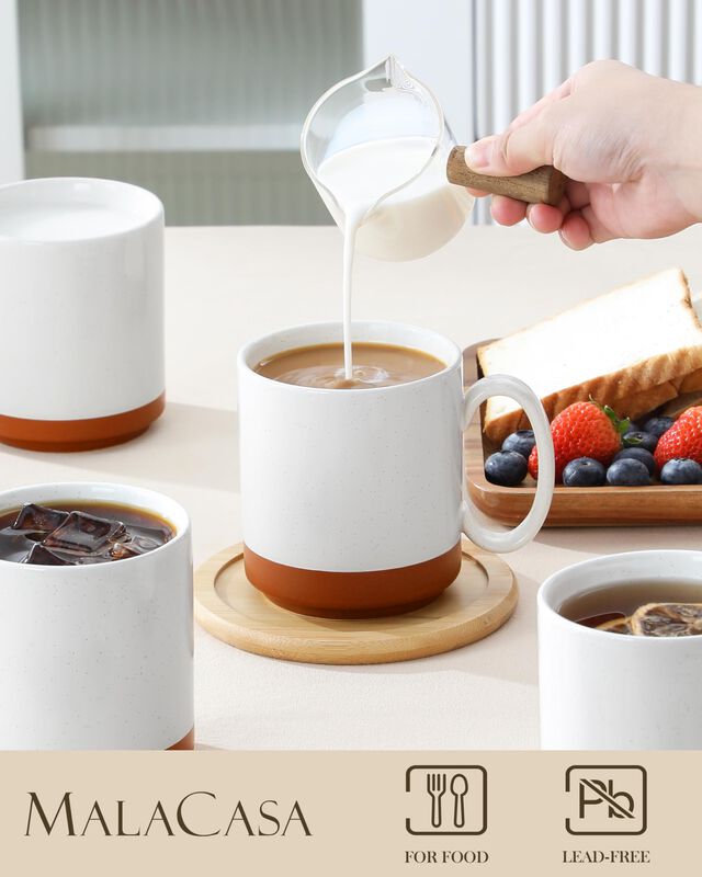 Tazas De Caf&eacute; Malacasa 450 ml Juego De 4 Color ... image number null