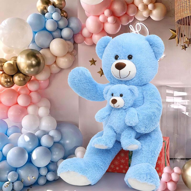 Oso De Peluche Gigante Morismos Mami & Baby Blu... image number null