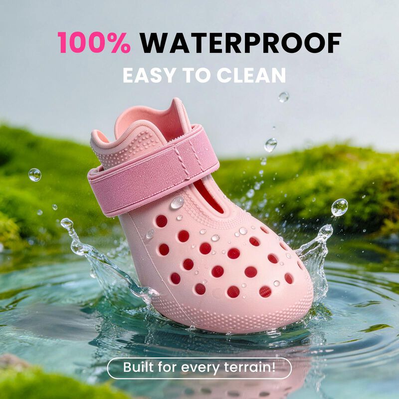 Botas Para Perro Hertiendo Rosa Talla L Ajustab... image number null
