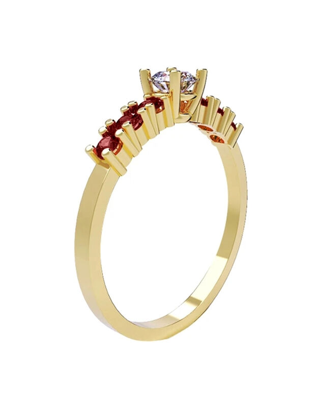 Anillo de Compromiso de 14K con Diamante de Lab... image number null