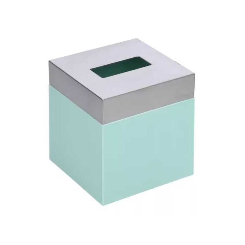 Portakleenex De Acero Inoxidable Con PVC Menta ... image number null
