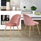Juego de 2 Sillas de Comedor de Terciopelo FurnitureR