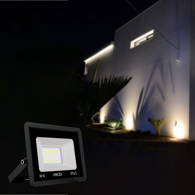 Pack de 2 reflectores Aksi 30W IP65 Luz Blanca image number null