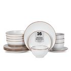 Juego De Vajilla Stone Lain Brasa 16 Piezas Blanco &ndash; Servicio Para 4 Personas