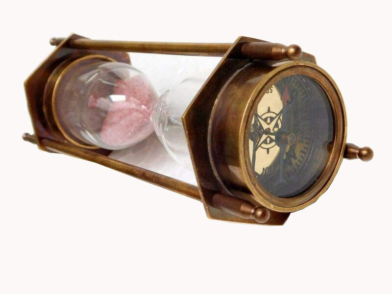 Reloj De Arena Decorativo De Lat&oacute;n Con Temporiz... image number null
