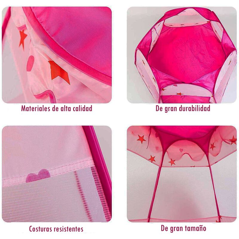 Casa De Campa&ntilde;a Plegable Para Ni&ntilde;os 3+ A&ntilde;os Int... image number null