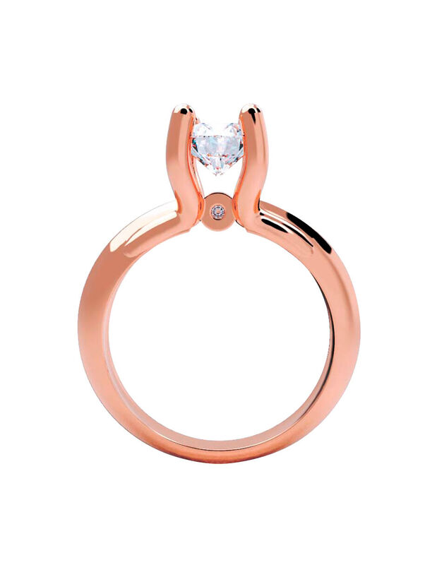 Anillo de Compromiso de 14K con Diamante de Lab... image number null