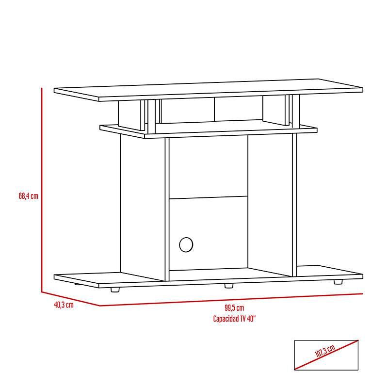 Mesa Lisboa Para Tv De Hasta 40'' Color Café Os... image number null