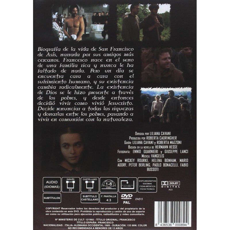 Francesco DVD 1989 [Ropa] image number null