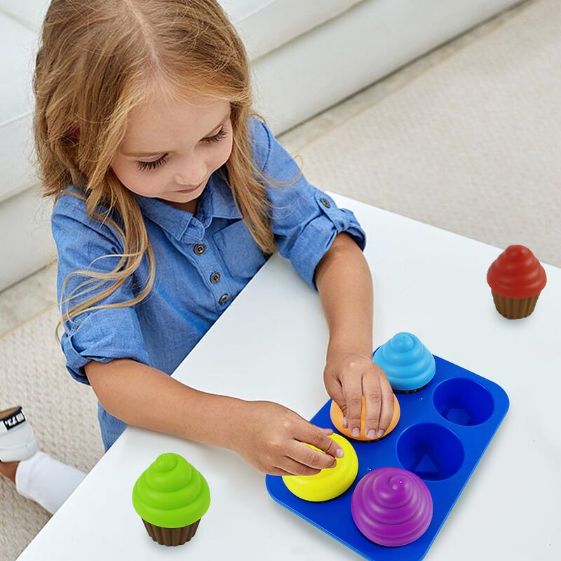 Toy Cupcake Para Ni&ntilde;os Peque&ntilde;os Aprendiendo Col... image number null