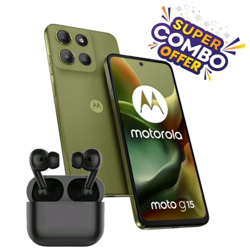 Combo Moto G15 Dual 256GB/4RAM Verde M&aacute;s Aud&iacute;fo... image number null