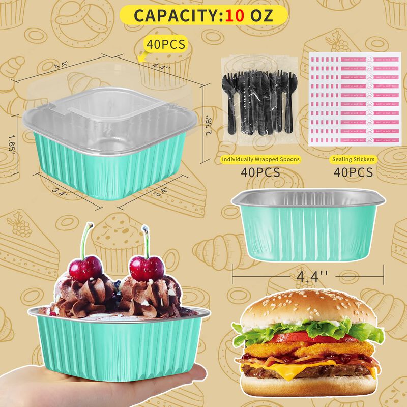 Moldes para pastel Heyyumi 40 unidades 300 ml a... image number null
