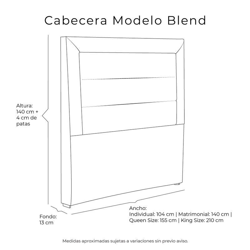 Cabecera King Size Dicasa Blend Chocolate image number null