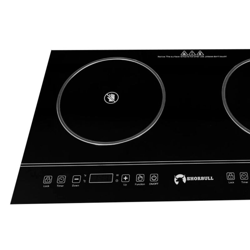 Parrilla Dos Quemadores El&eacute;ctrica T&aacute;ctil Shorbu... image number null