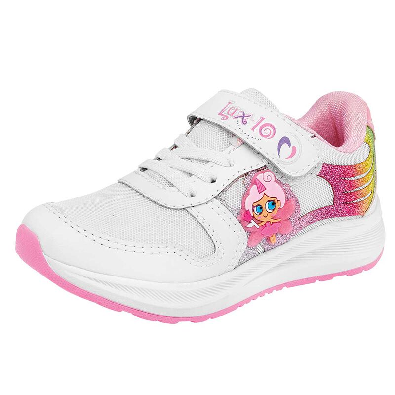 Lux-10 Tenis urbano para niña blanco multicolor image number null