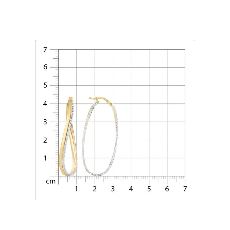 Arracadas Bicolor Oro 14k Elegantes | Bizzarro image number null