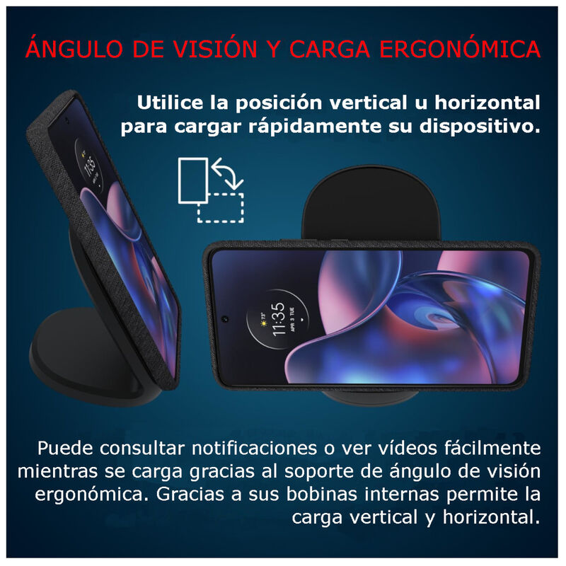 Cargador Inalámbrico MOTOROLA 15 w Compatible Q... image number null
