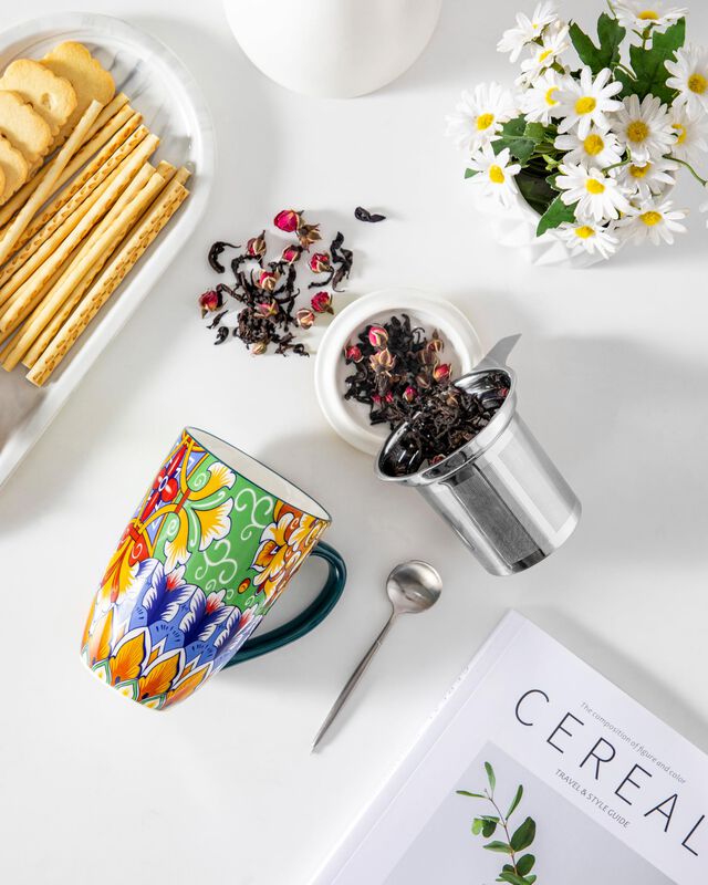 Taza De T&eacute; Vancasso 530 ml Con Infusor Y Tapa C... image number null