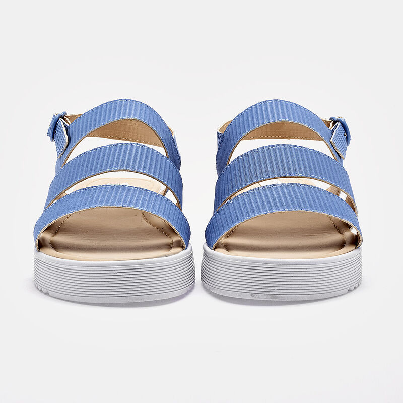Moramora sandalia plataforma para mujer azul co... image number null