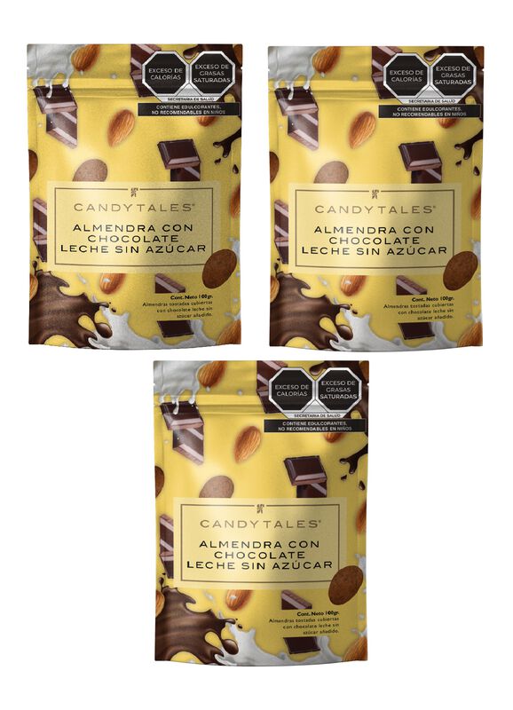 Almendra con Chocolate Leche sin Azúcar  - 3 pi... image number null